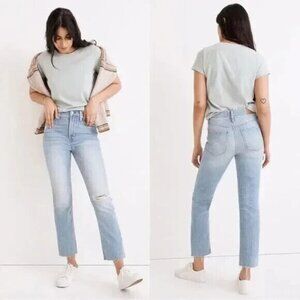 Madewell The Perfect Vintage Jean in Coney Wash: Destroyed Edition Size 32